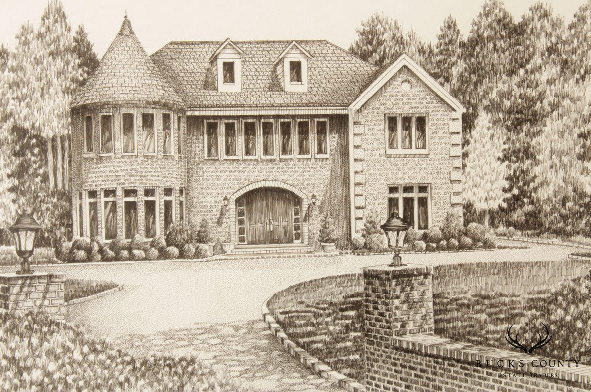 Contemporary Stacy Sideris, Pen and Ink Drawing