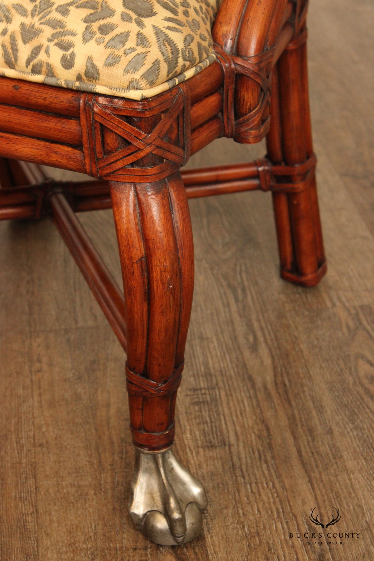 Century Furniture British Colonial Style Set of Six Bamboo Dining Chairs
