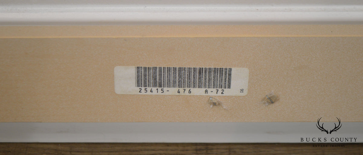 Bernhardt Cerused Oak Poster King Headboard with Iron Lattice