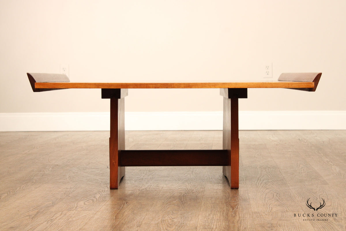 George Nakashima Studio Cherry and Walnut Milk House Coffee Table
