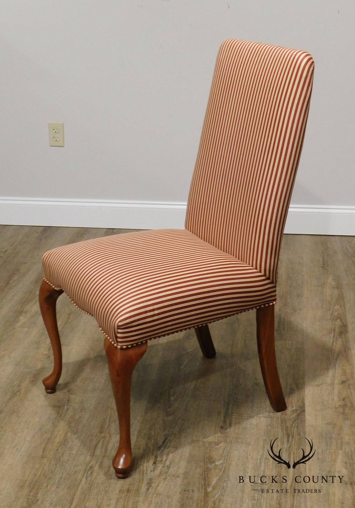 George III Style Quality Upholstered Back Side Chair