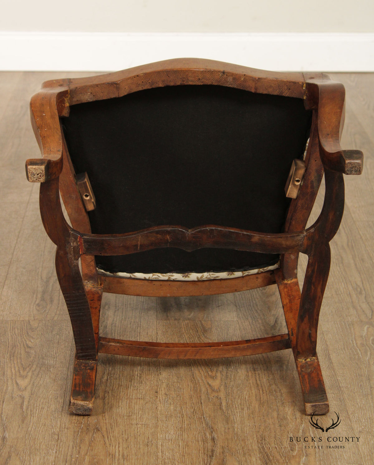 Antique Italian Provincial Style Pair of Walnut Side Chairs