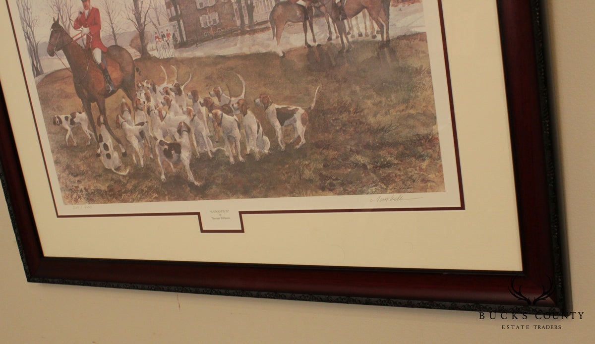 Thomas Williams 'A Good Pack' Limited Edition Signed Fox Hunt Print