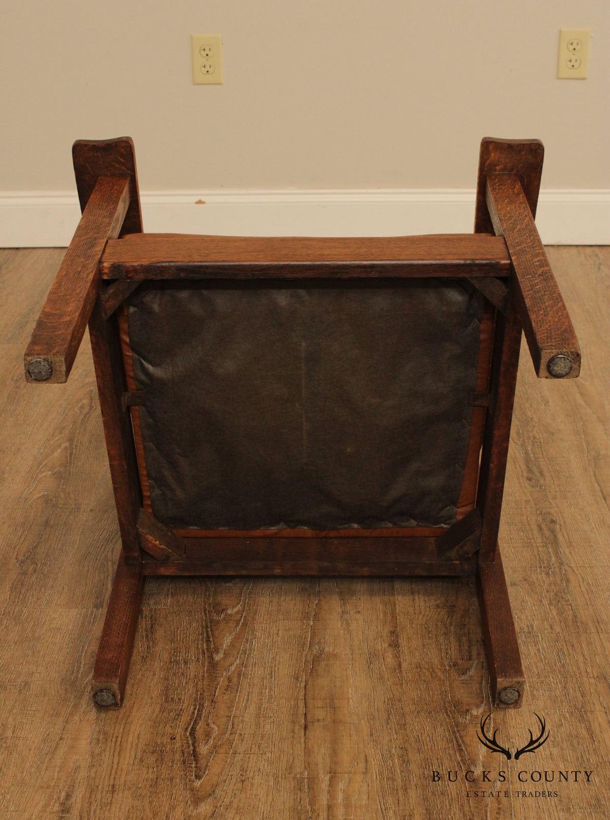Antique Mission Oak Spindle Back Armchair