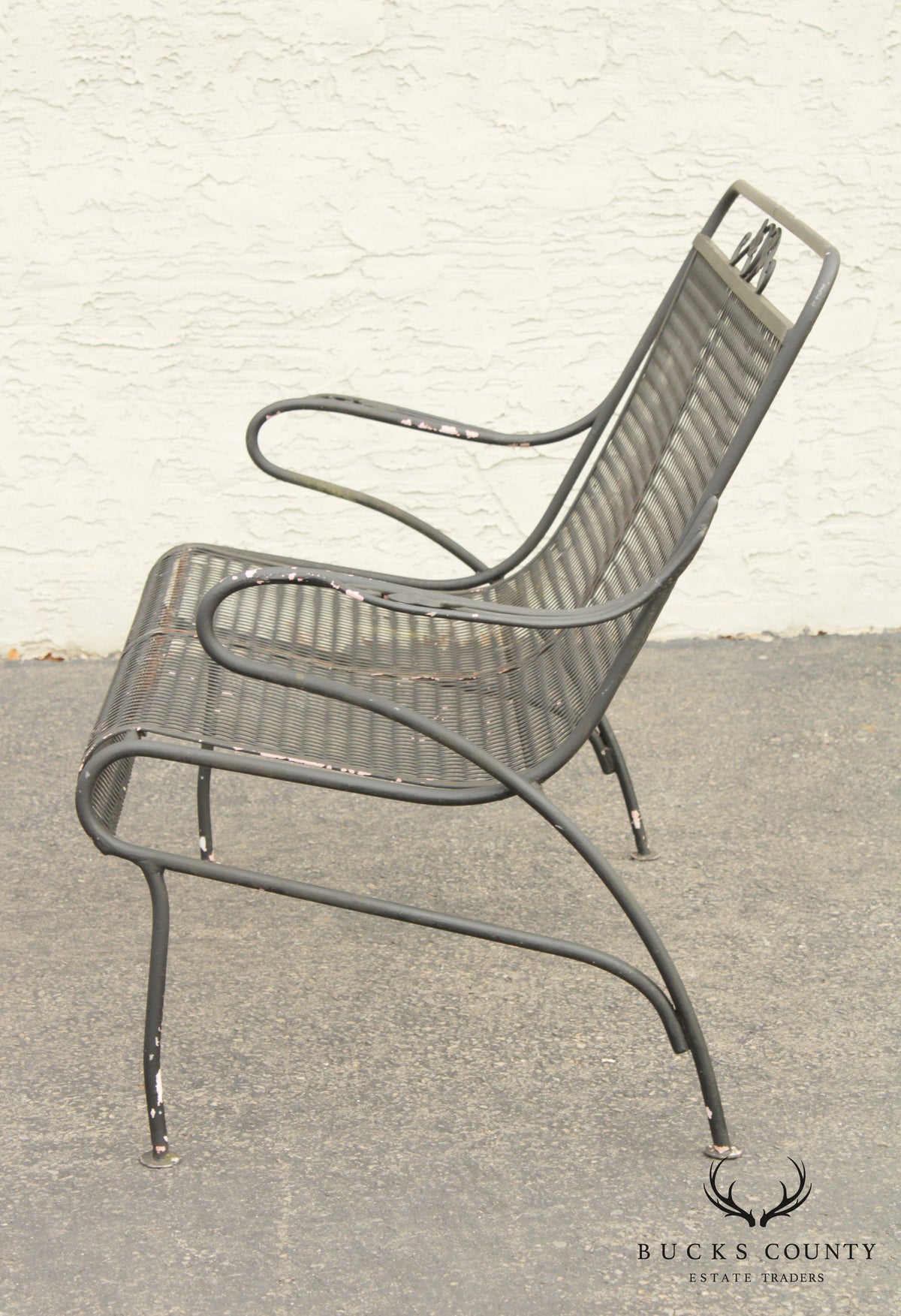 Vintage Wrought Iron Garden Patio Settee
