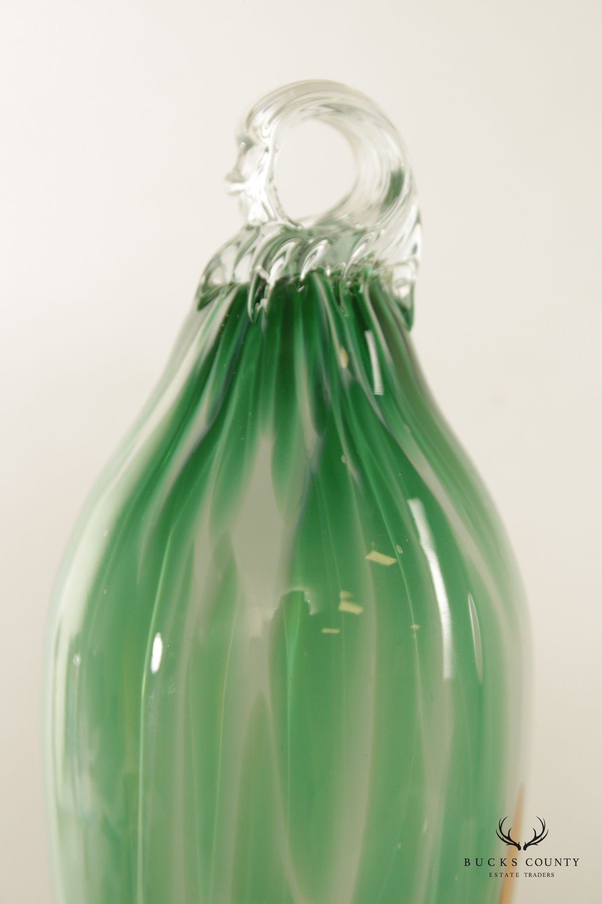 Murano Style Vintage Art Glass Lily Flower