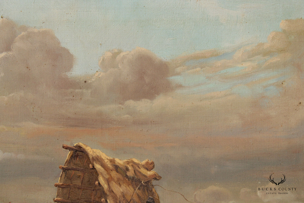 Elemer Kovacs Framed Covered Wagon Painting