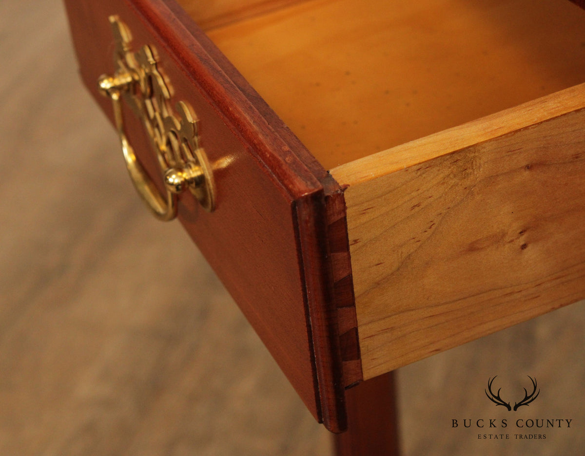 Chippendale Style Custom Crafted Cherry Drop Leaf Pembroke Table