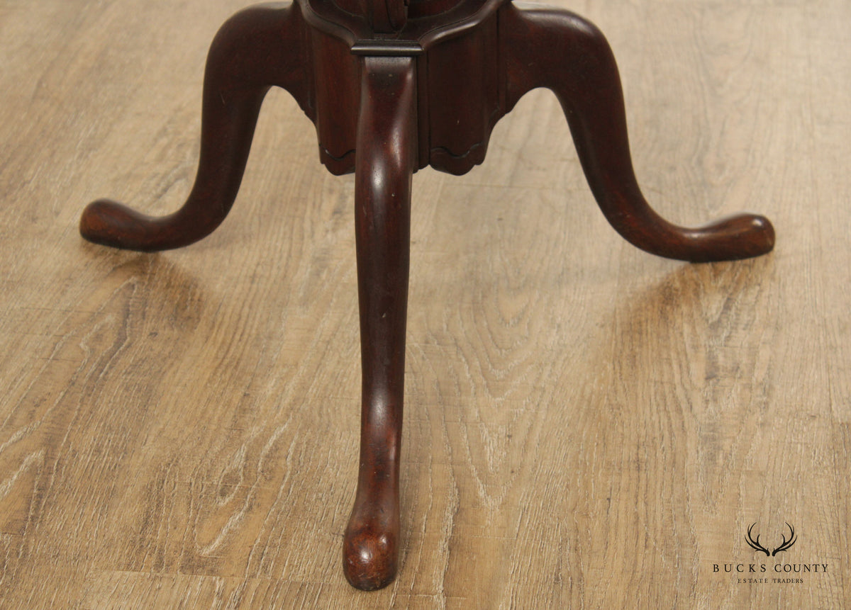 Antique Edwardian Mahogany Pedestal Side Table