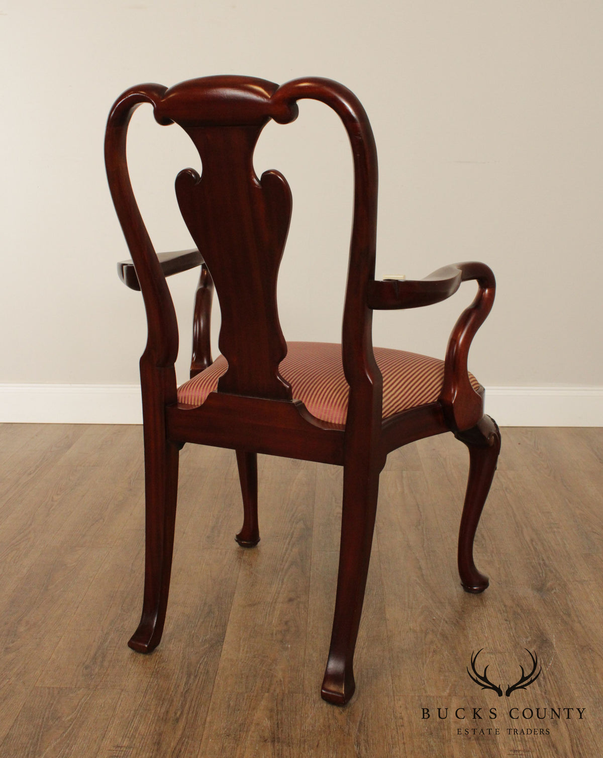 Maitland Smith Georgian Style Set 8 Solid Mahogany Dining Chairs