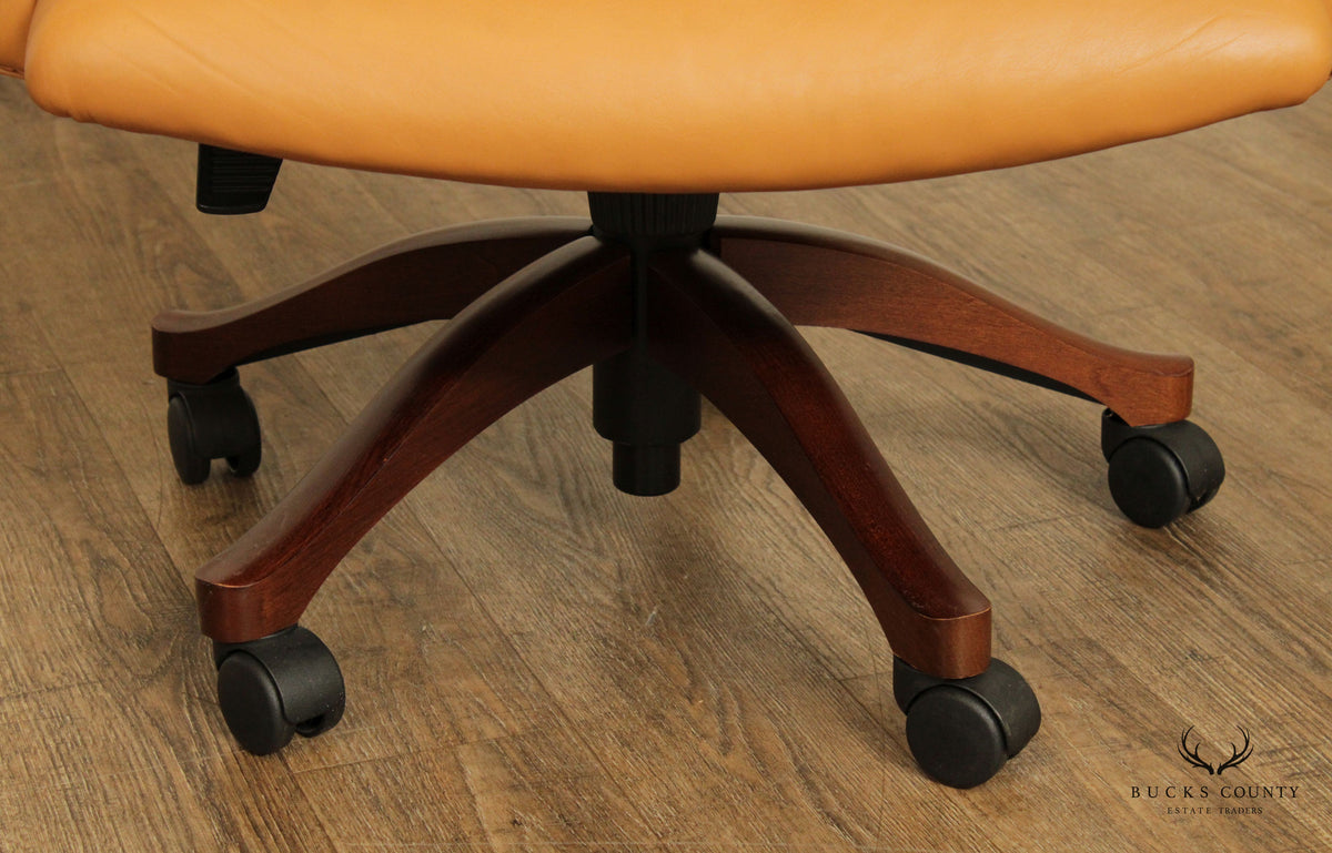 Leathercraft Tufted Leather Executive Office Armchair (C)