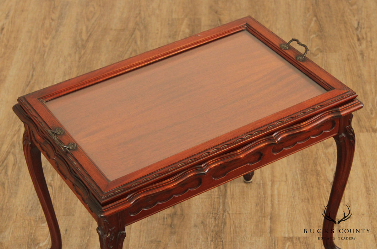 1930 French Style Mahogany Tray Top Coffee Table