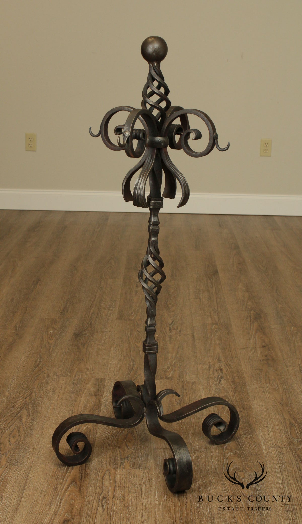 Hand Forged Custom Twisted Iron Set Fire Place Tools