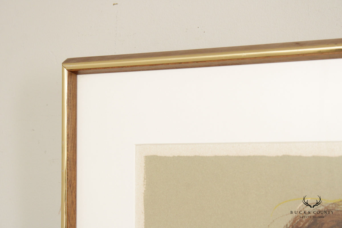 Jacques Pecnard 'Claudine' Lithograph, Custom Framed
