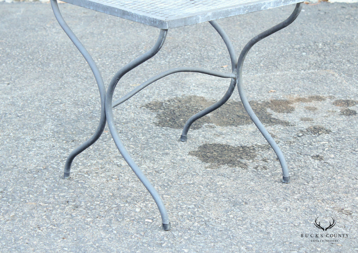 Mid Century Modern Vintage Pair of X Base Iron Patio Side Tables