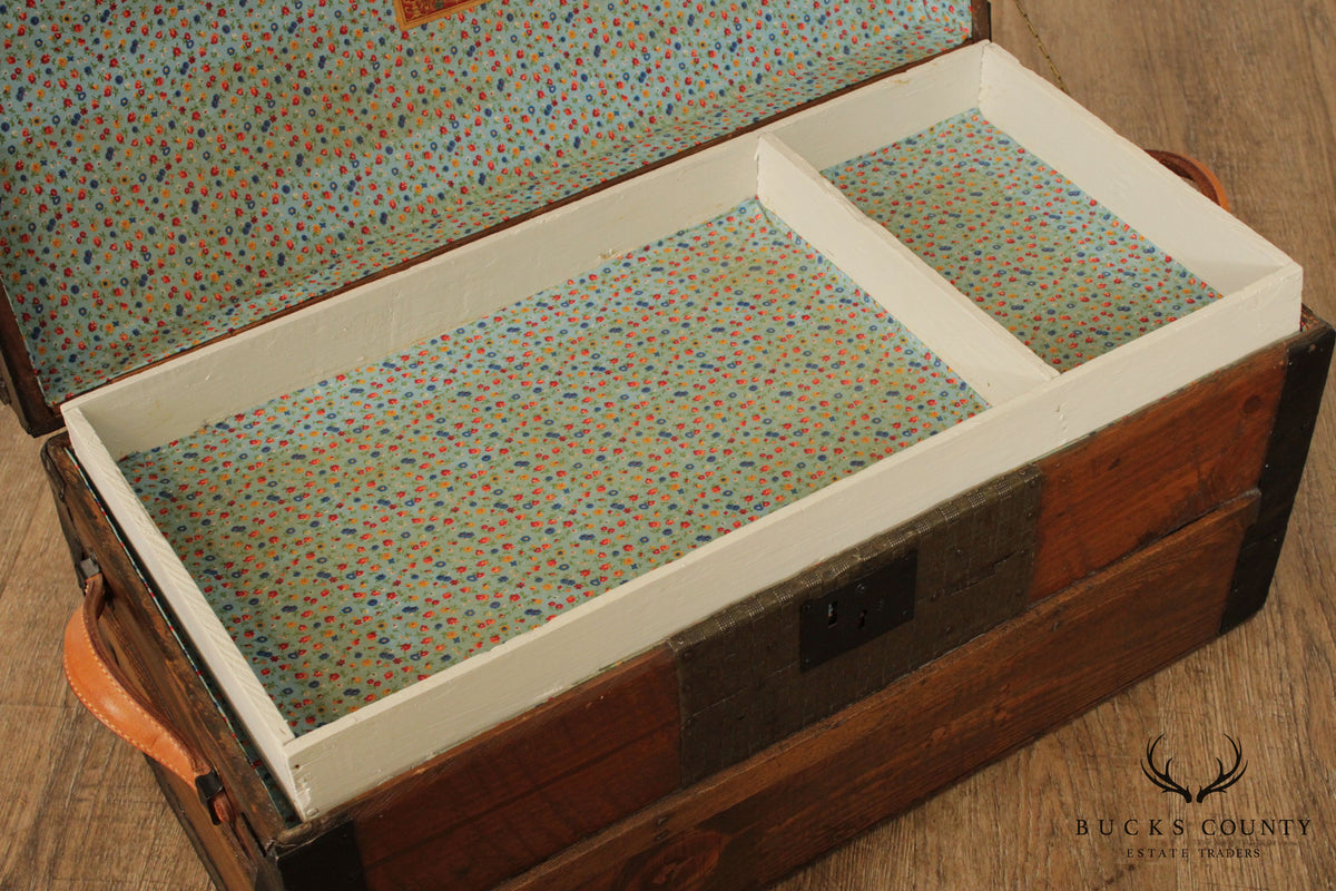 Antique Restored Steamer Travel Trunk