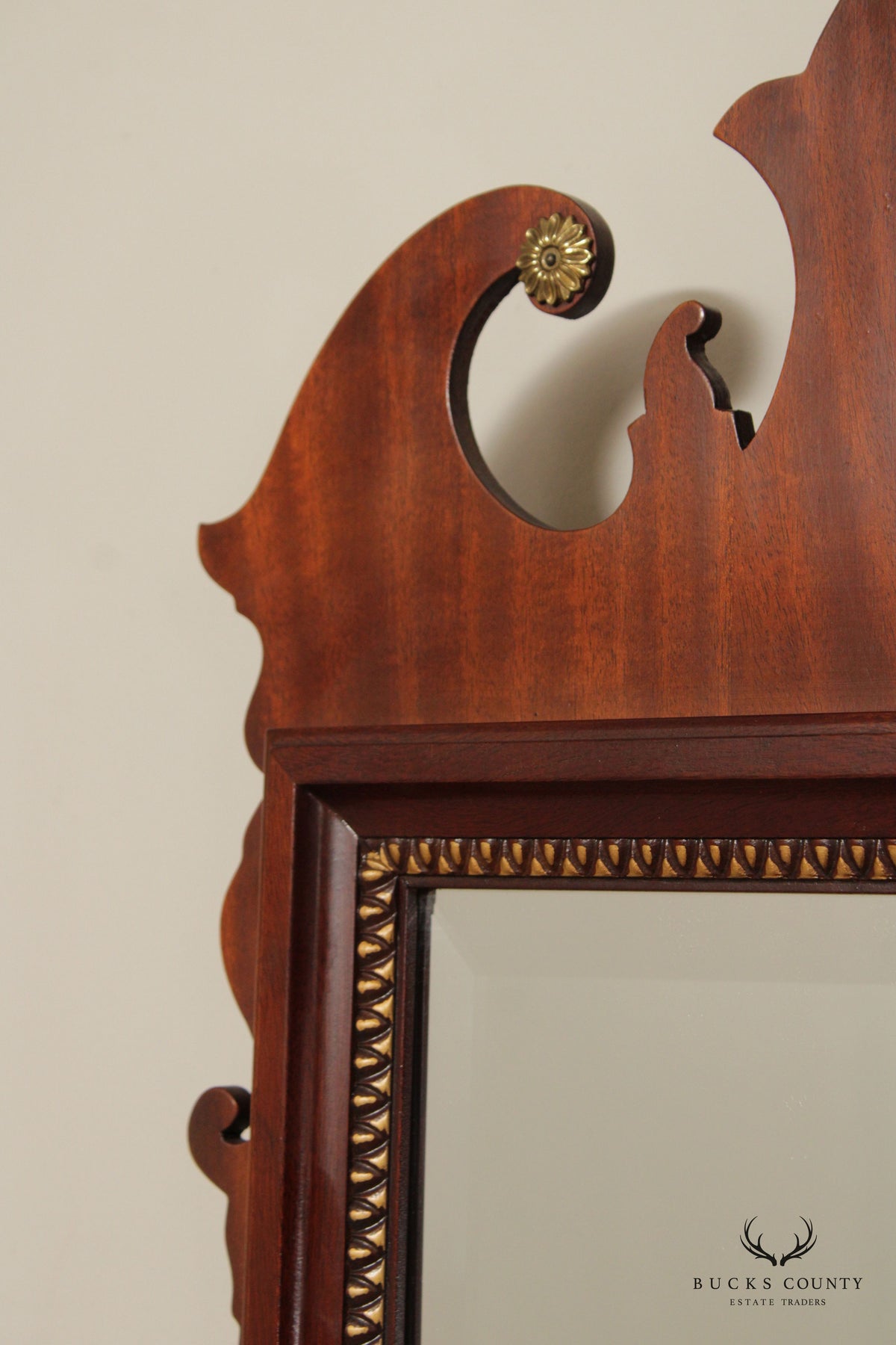 Chippendale Style Carved Mahogany Wall Mirror
