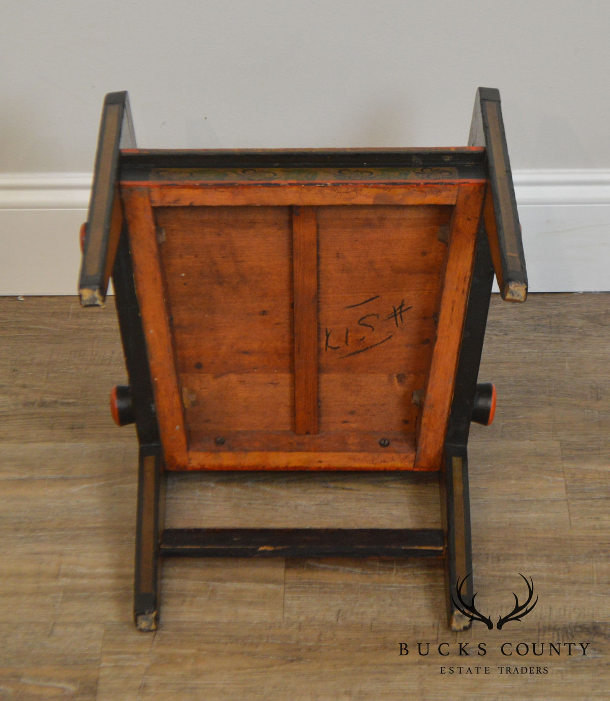19th Century Hand Painted Childs Folk Art Armchair
