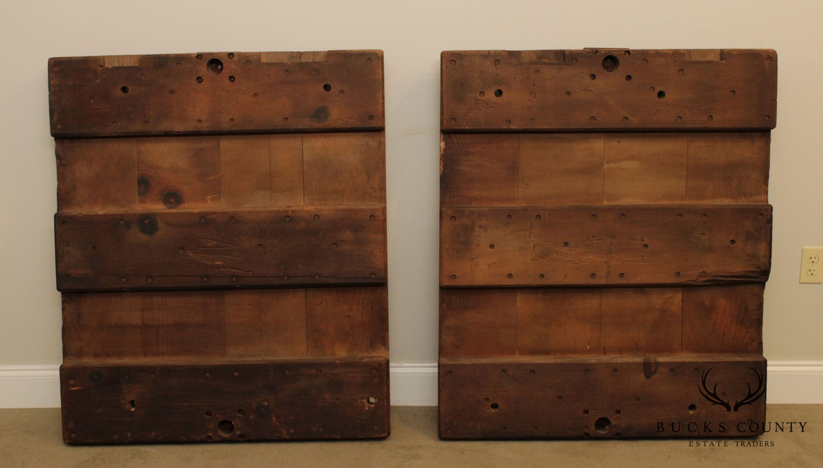 Pair of Vintage Industrial Assemblage Art