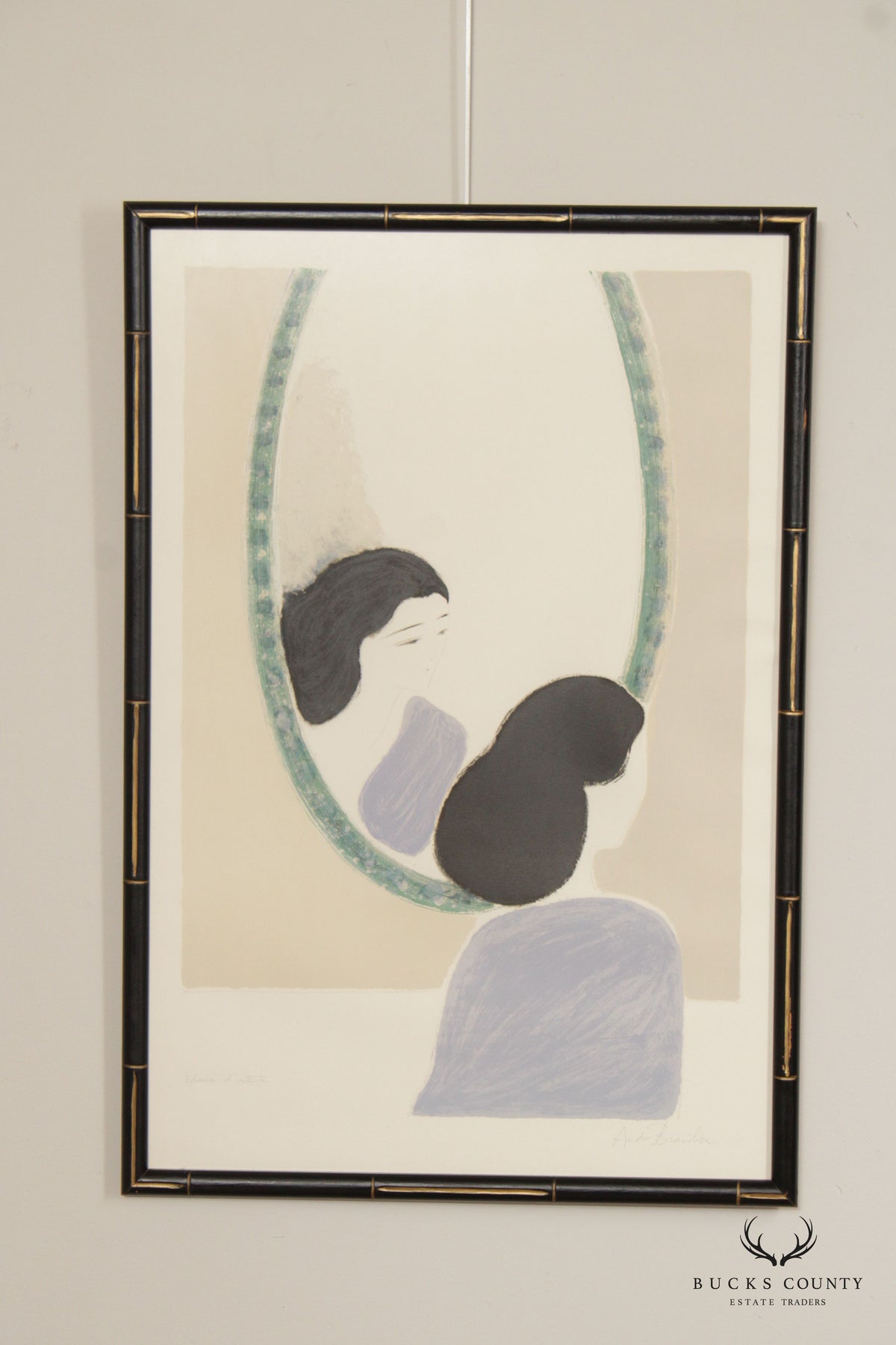 Andre Brasilier Signed Lithograph 'Le Miroir en Irlande'