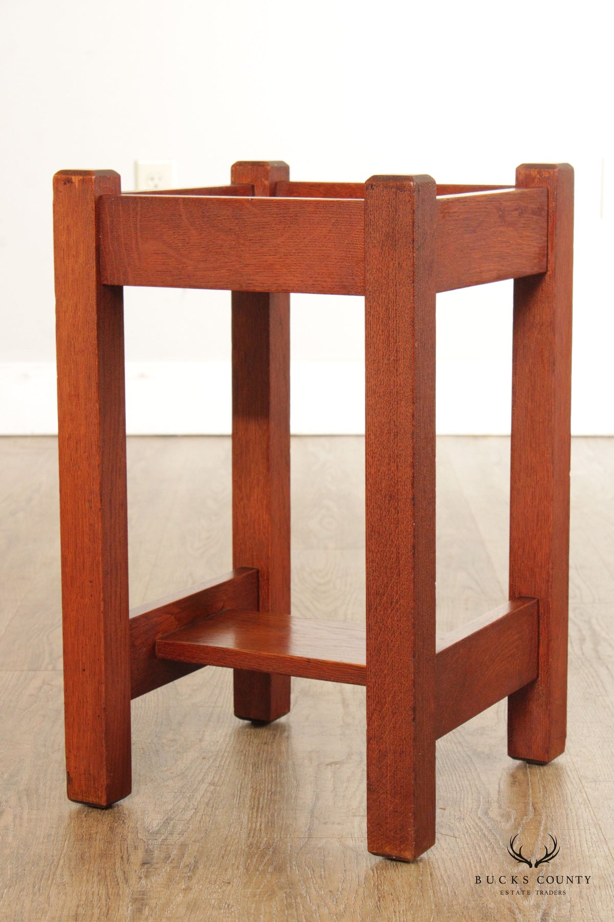Antique L. & J.G. Stickley Mission Oak Plant Stand
