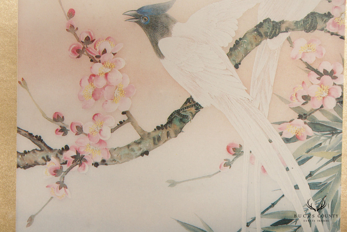 Chinese 20th C. White 'Eastern Song' Limited Edition Print, by Hung Chu Lee
