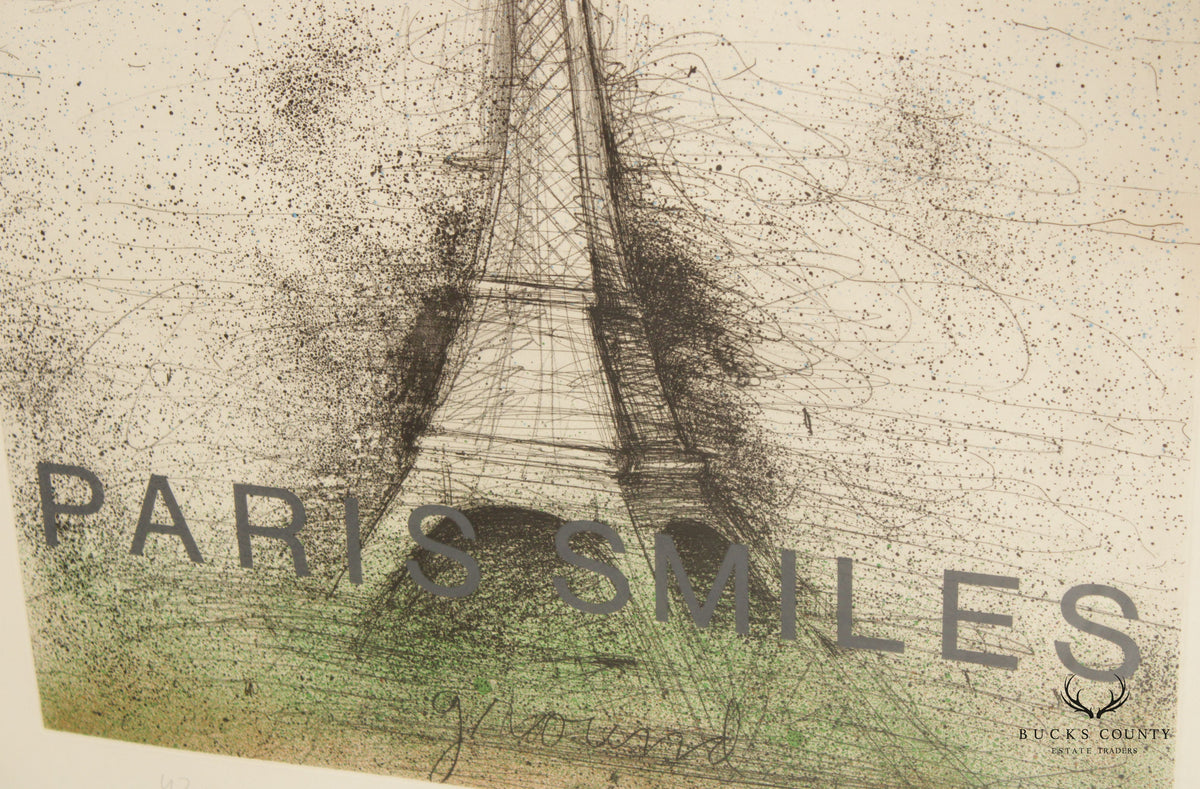 Jim Dine 'Paris Smiles' and 'Paris smiles in Darkness' Etchings