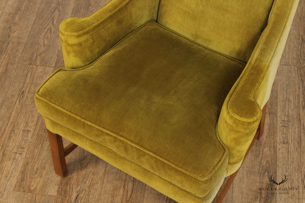 Chippendale Style Tall Back Wing Chair