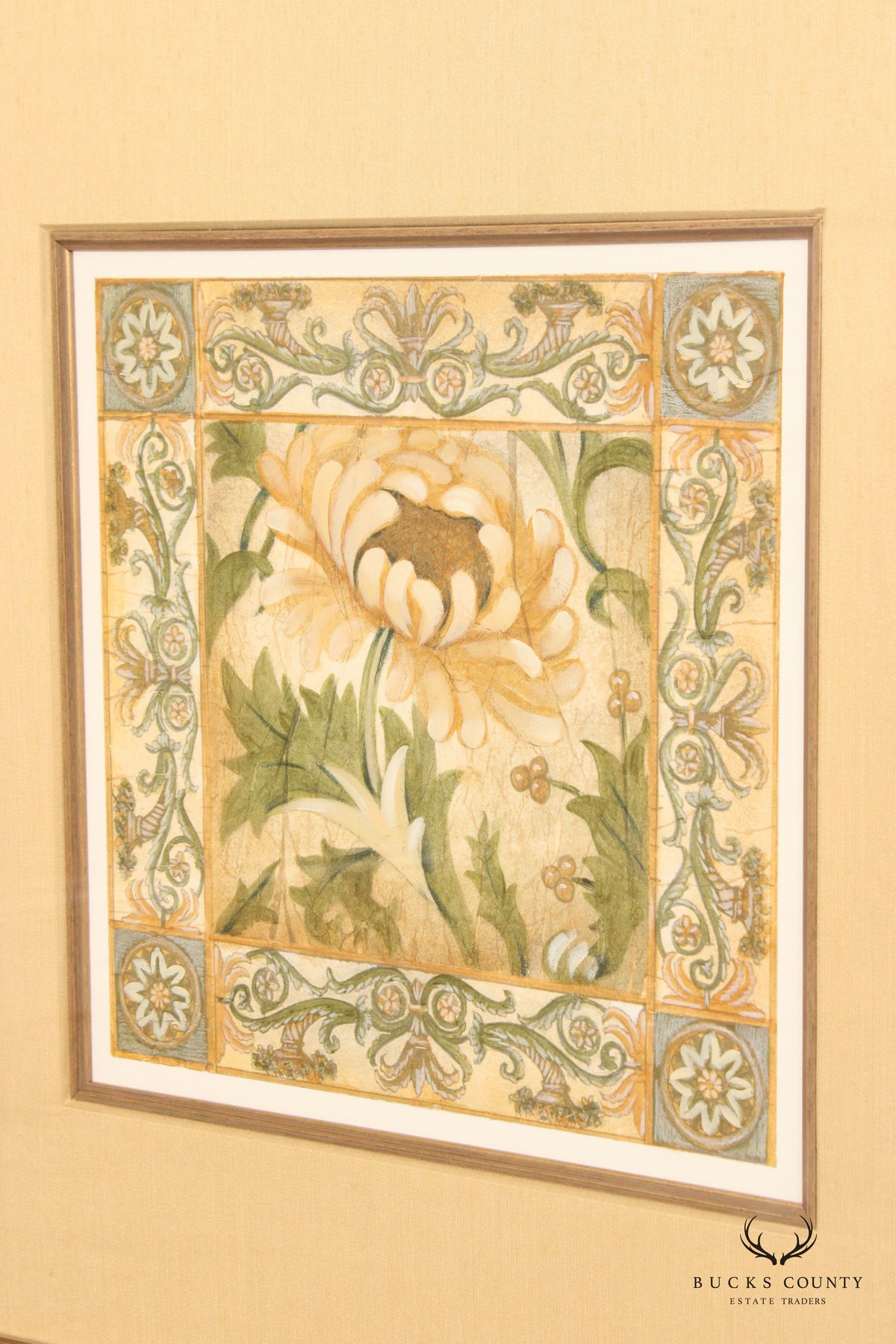 Renaissance Style Floral Architectural Art Print by Elizabeth Jardine
