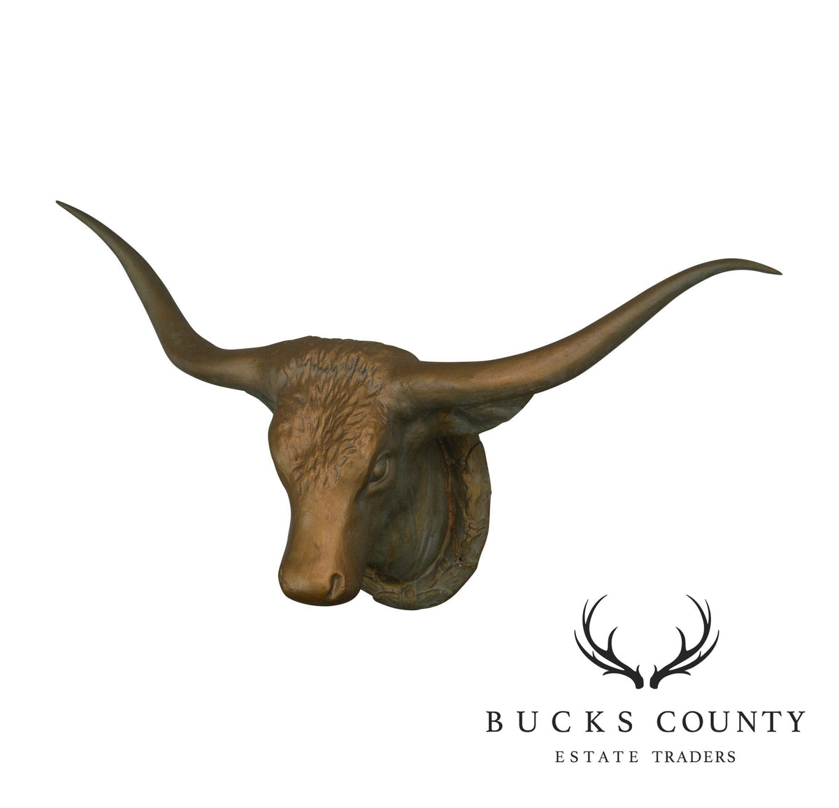 1960's Vintage Life Size Fiberglass Bull Head Wall Mount