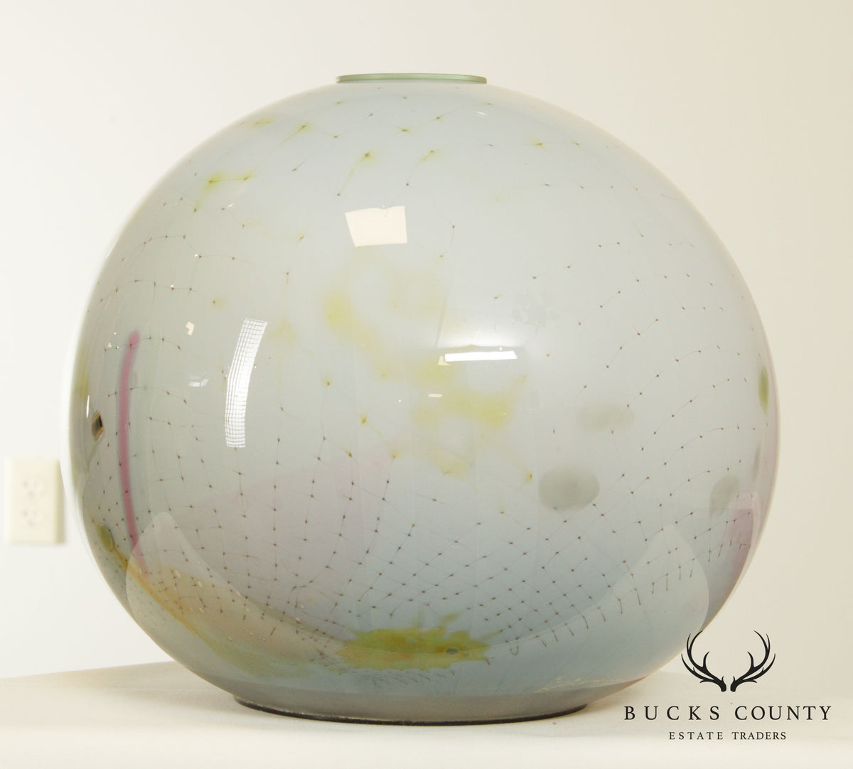 Robert Palusky Studio Art Glass Orb Sculpture or Vase