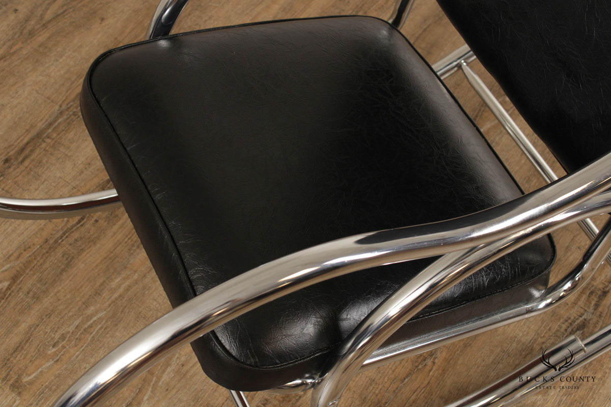 Milo Baughman Mid Century Modern Chrome Frame Rocker