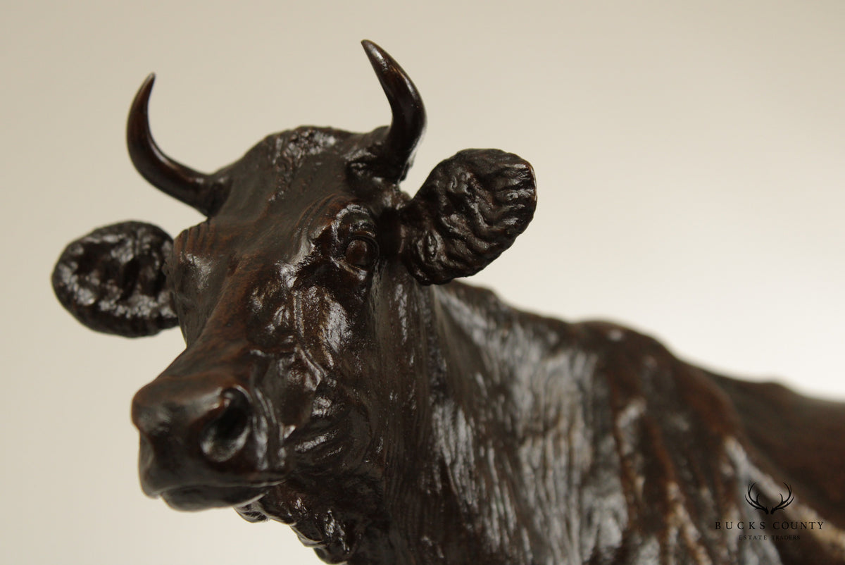 Early 20th C. American Bronze Cattle Sculpture