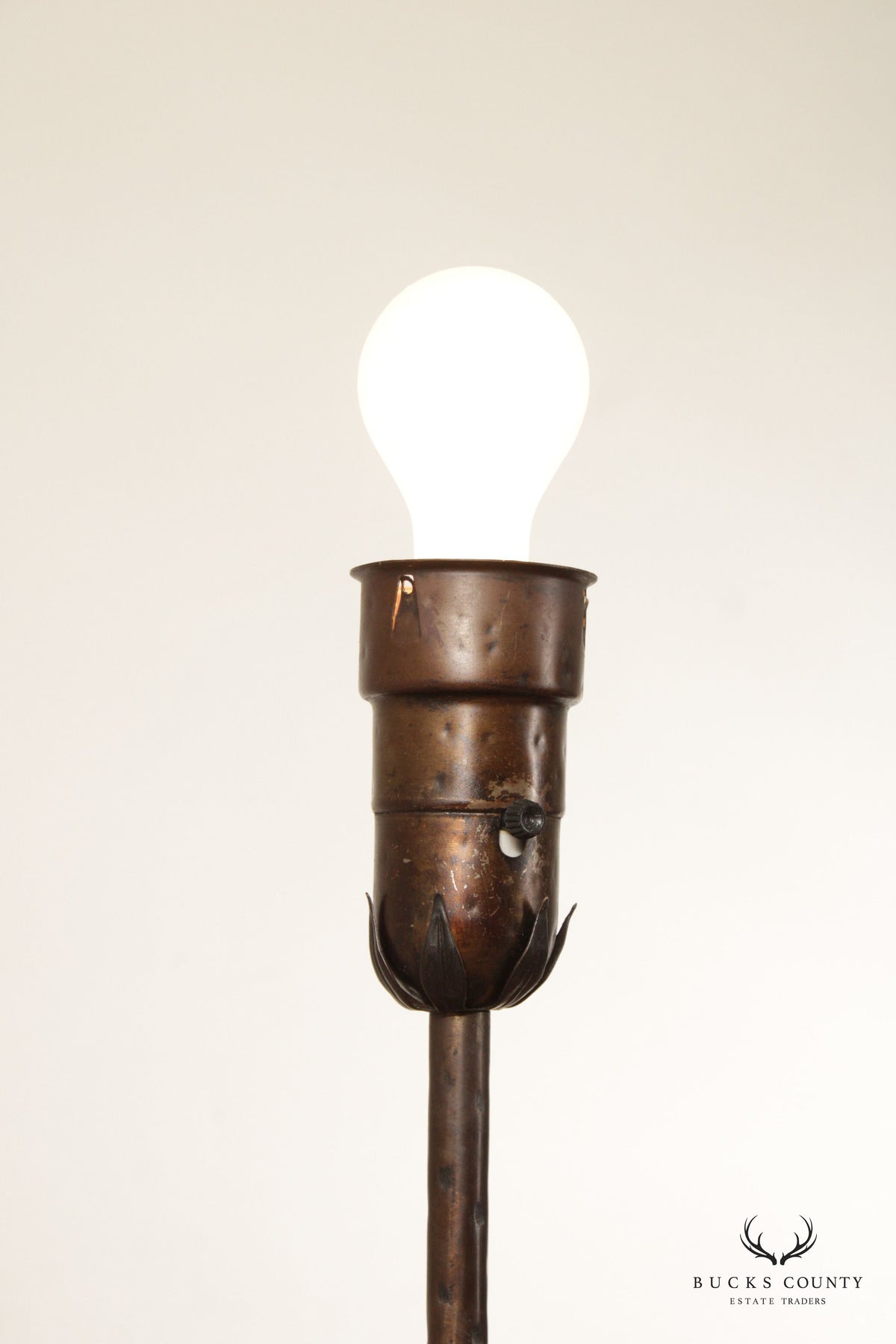 Gothic Style Wrought Iron Torchiere Floor Lamp