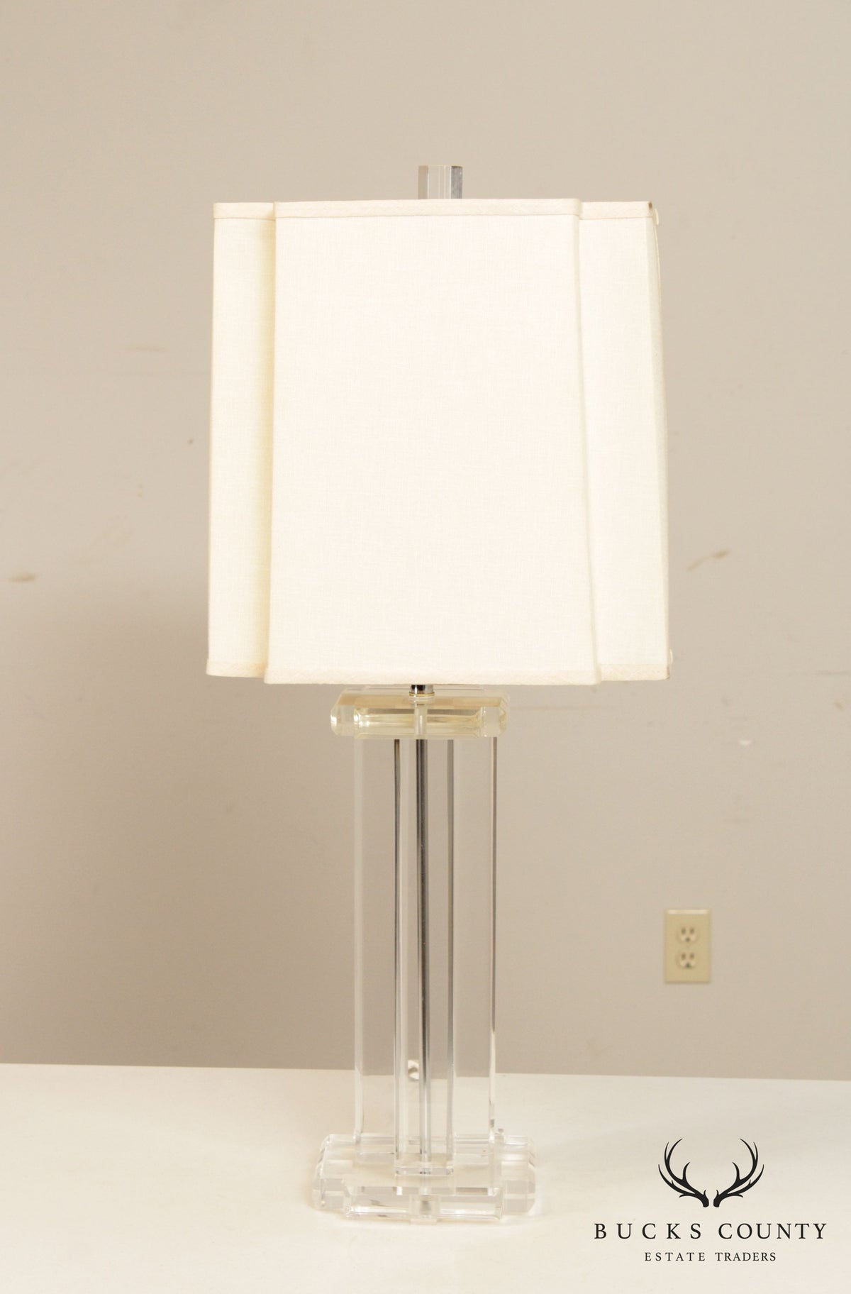 Clearlite by Bauer Vintage Acrylic Table Lamp