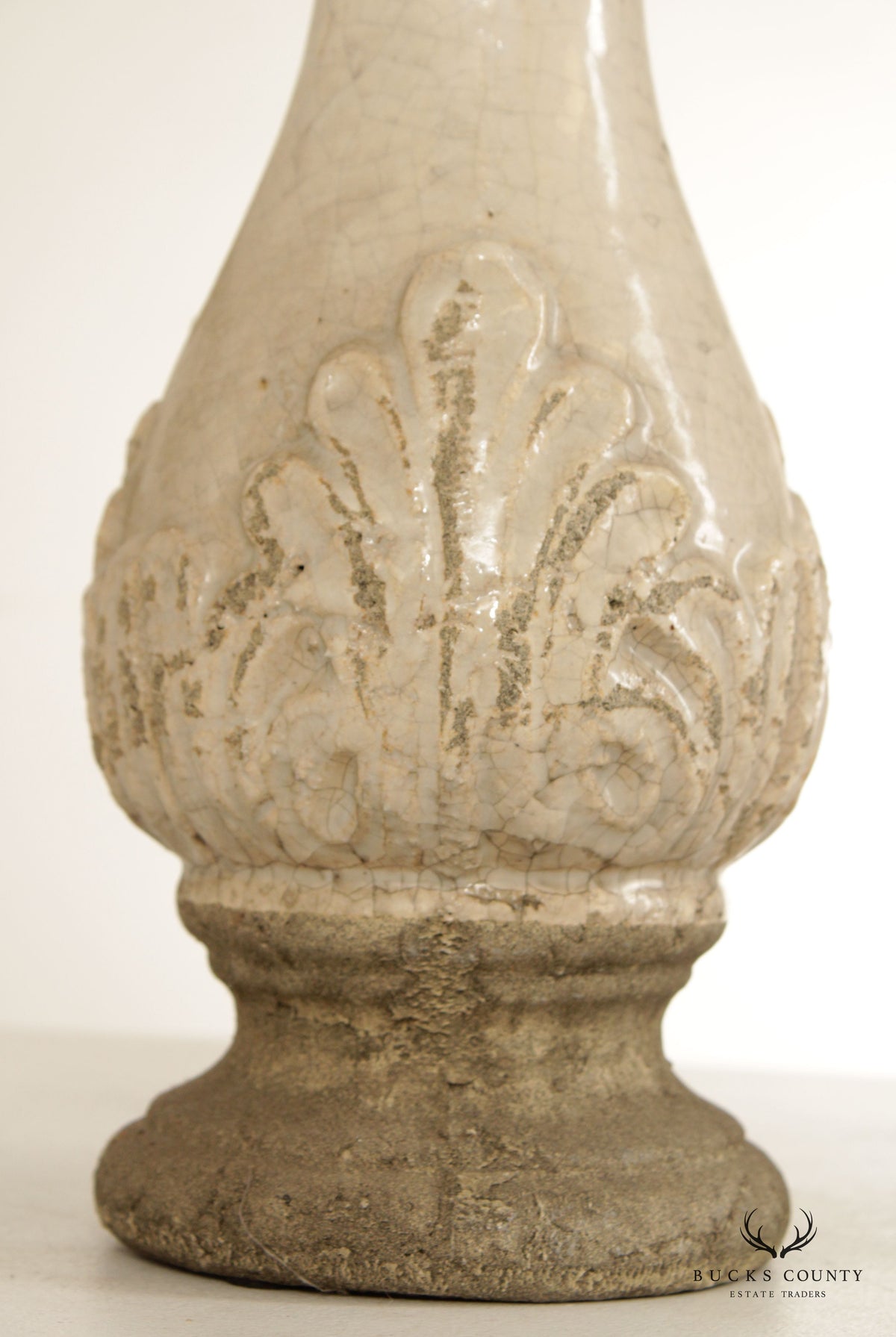 Neoclassical Style Set Glazed Cast Stone Decorative Finials