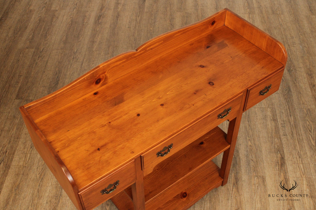 Vintage Farmhouse Pine Dry Bar or Server