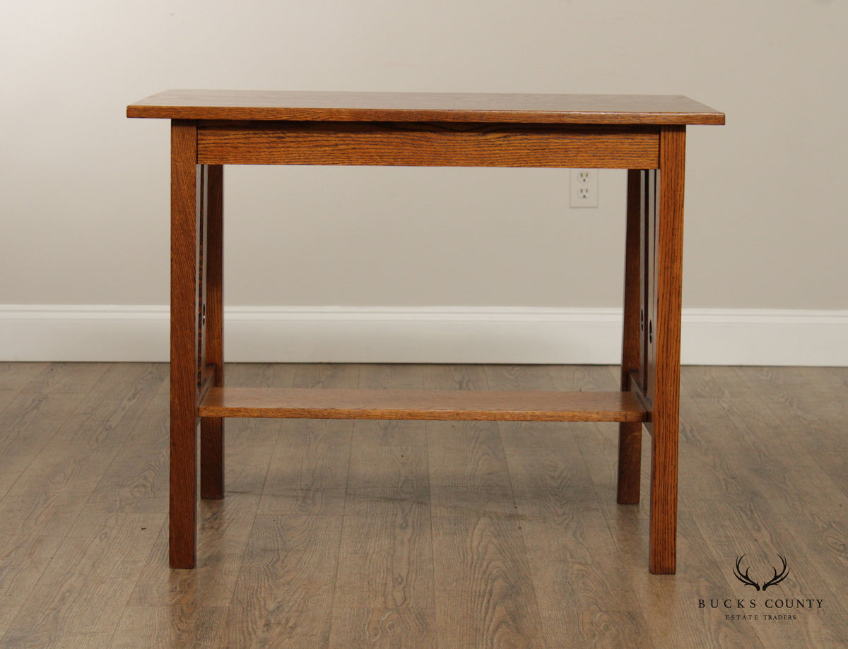 Antique Mission Style Oak Writing Desk