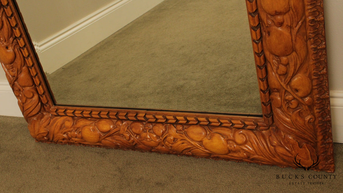 Friedman Brothers Fruit Carved Beveled Wall Mirror