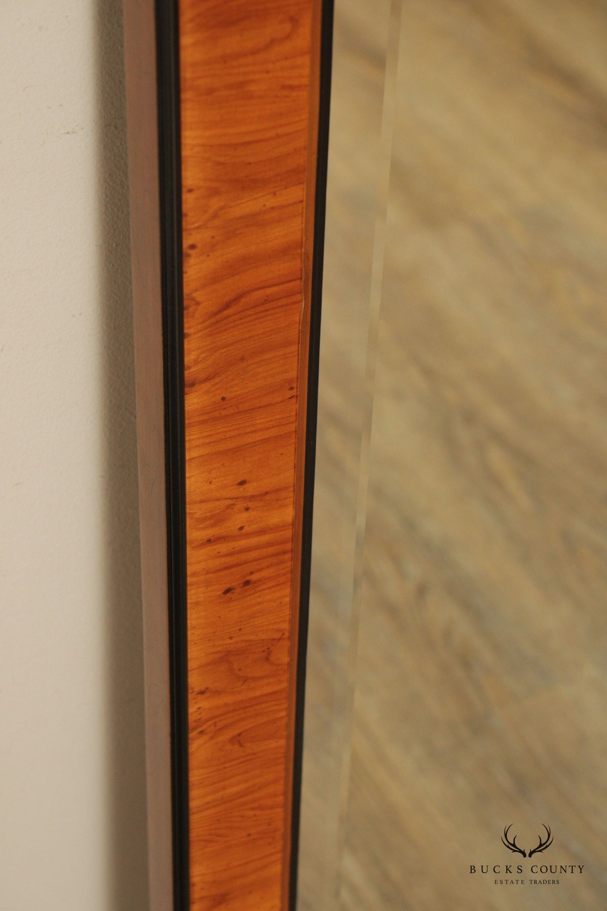 Drexel Yorkshire Rectangular Yew Wood Wall Mirror