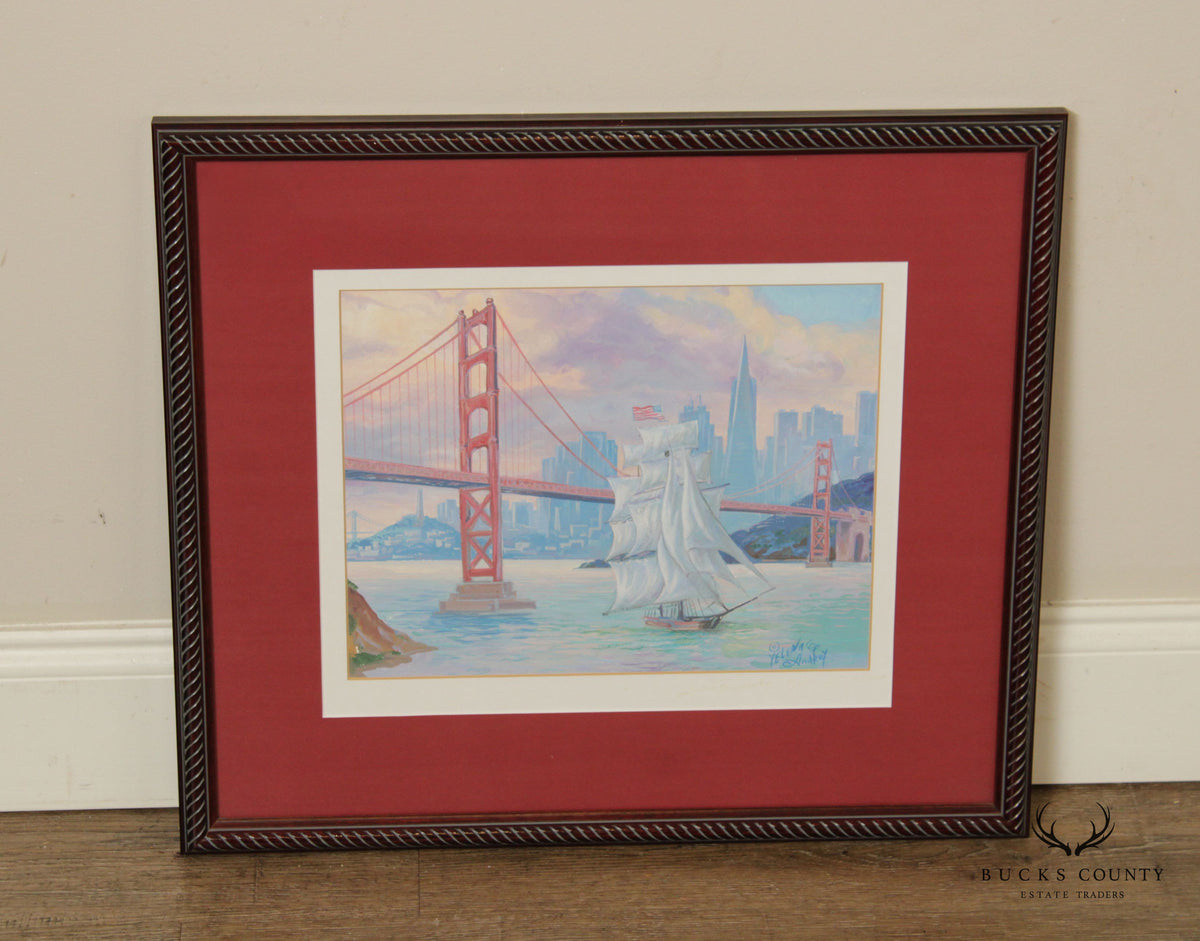 San Francisco Nautical Sail Boat Print by Yelena & Andrey