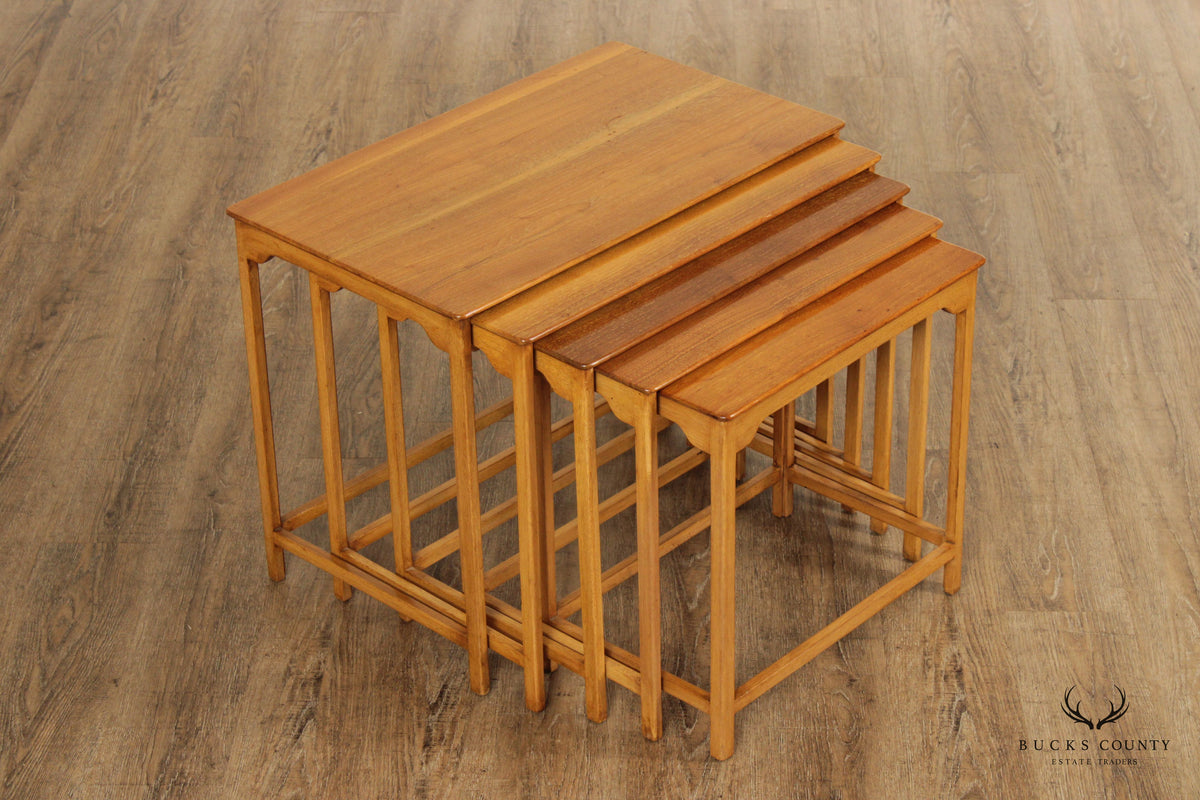 Dunbar Edward Wormley Mid Century Modern Walnut Nesting Tables