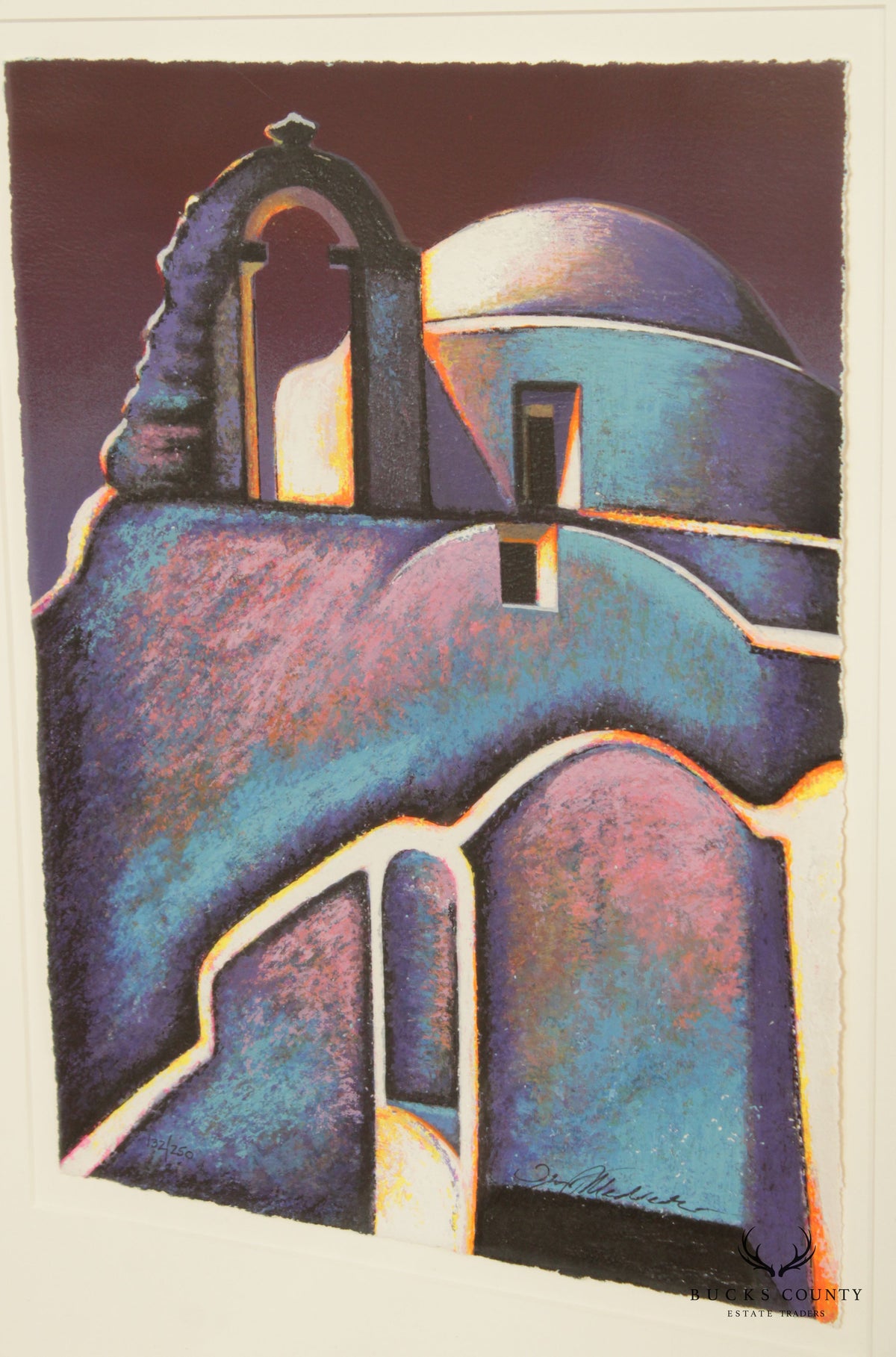 Igor Medvedev 'Byzantium' Serigraph Print, Custom Framed