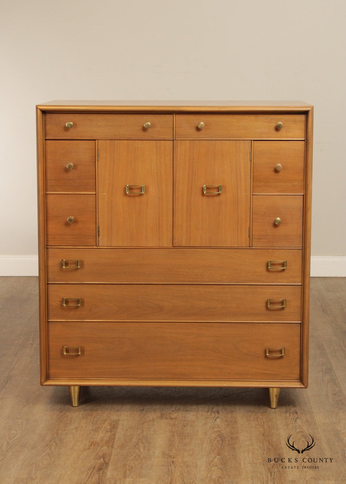 Johnson Furniture Paul Frankl Mid Century Modern High Chest