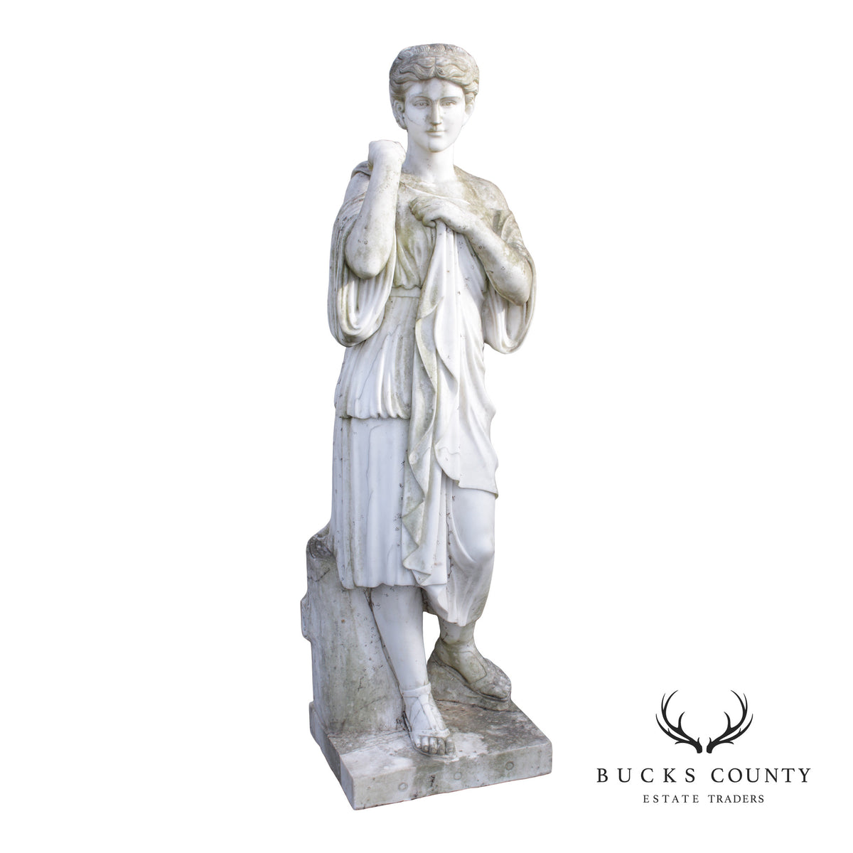 Antique Classical Style Diana Of Gabii Marble Garden Statue