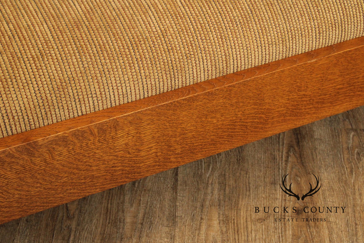 Stickley Mission Collection Oak Spindle Settle