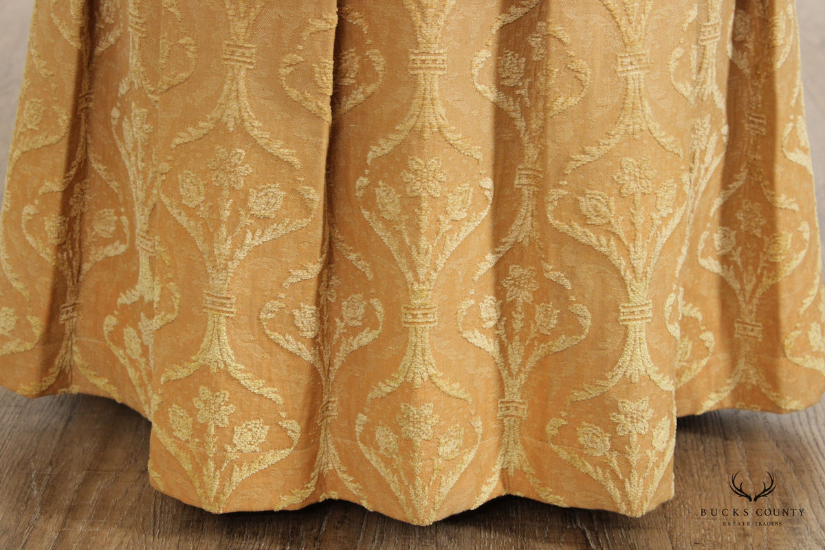 Traditional Custom Upholstered Round Vanity Stool