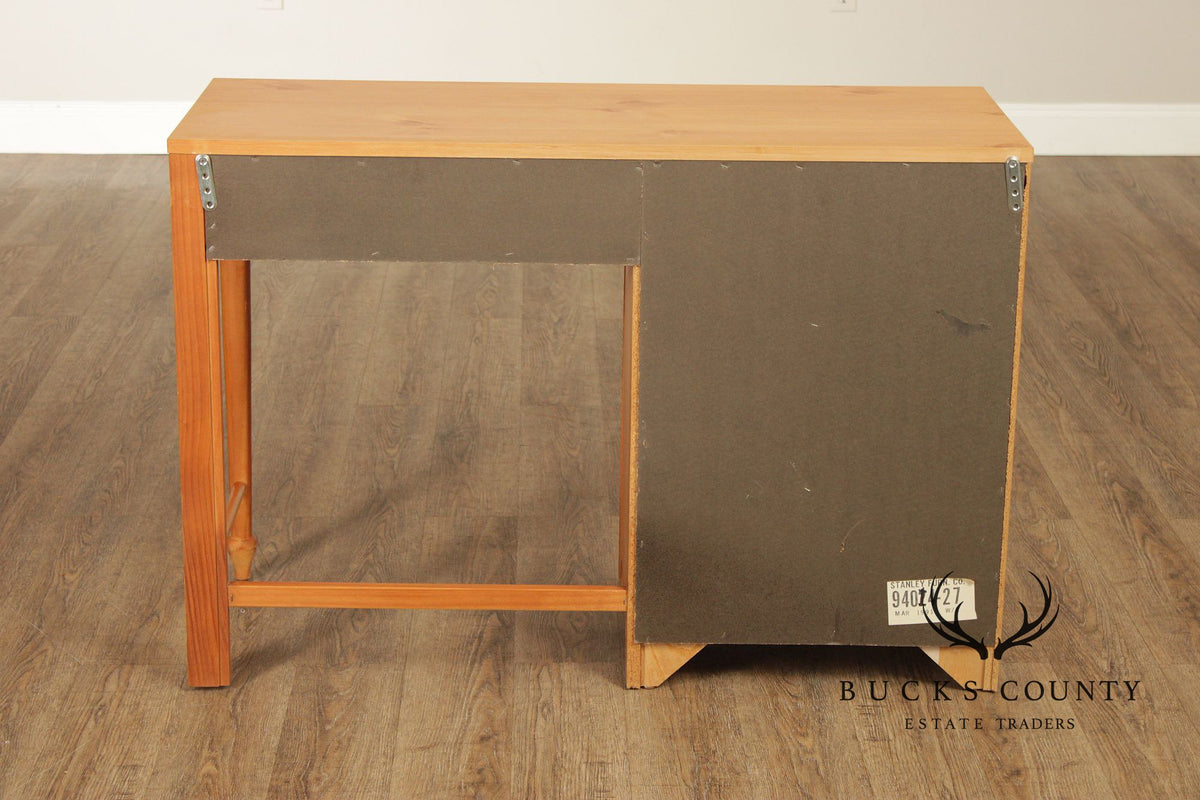 Stanley Furniture Pine and Wicker Writing Desk