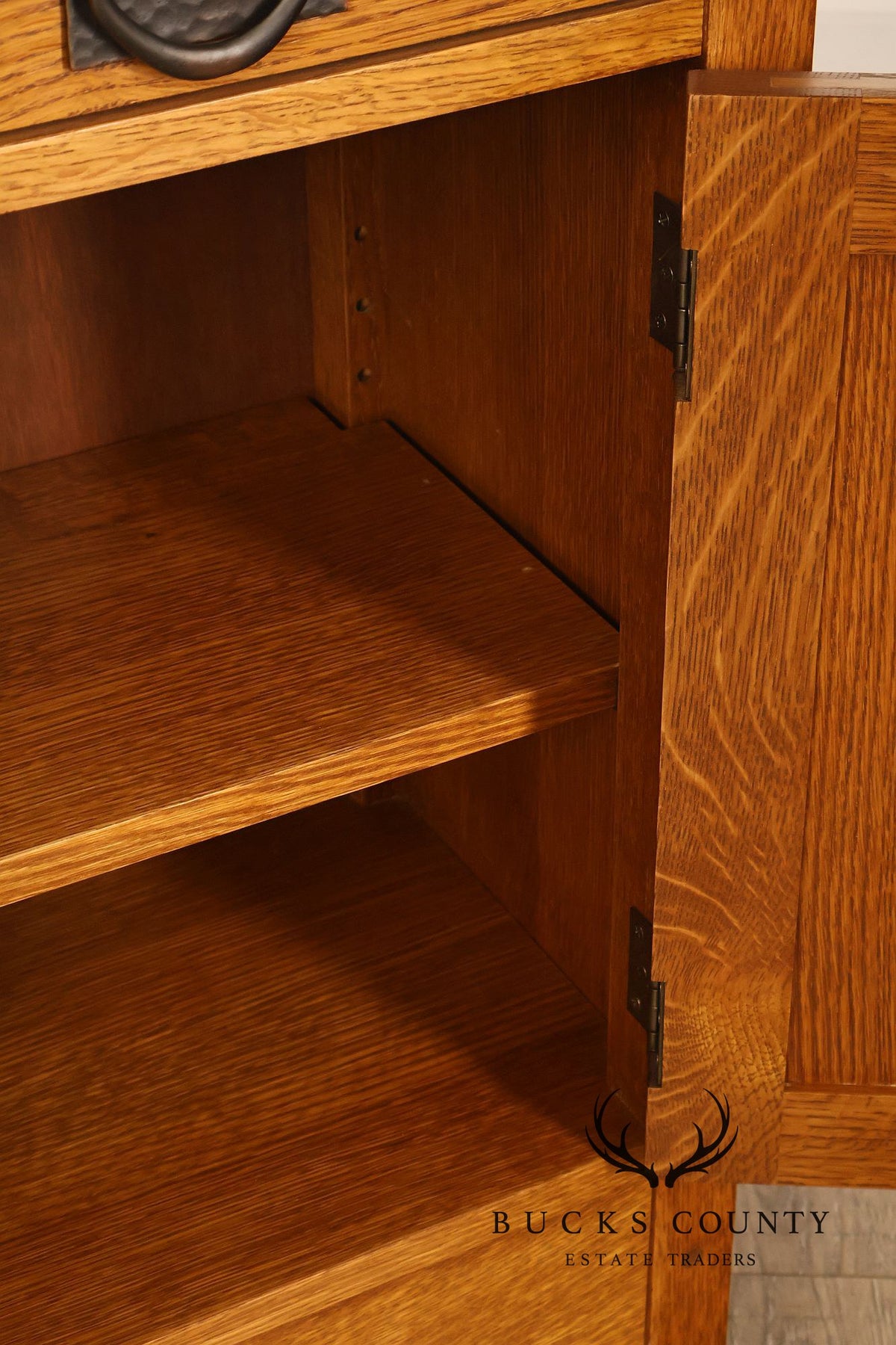 Stickley Mission Collection Harvey Ellis Inlay Oak Small Cabinet