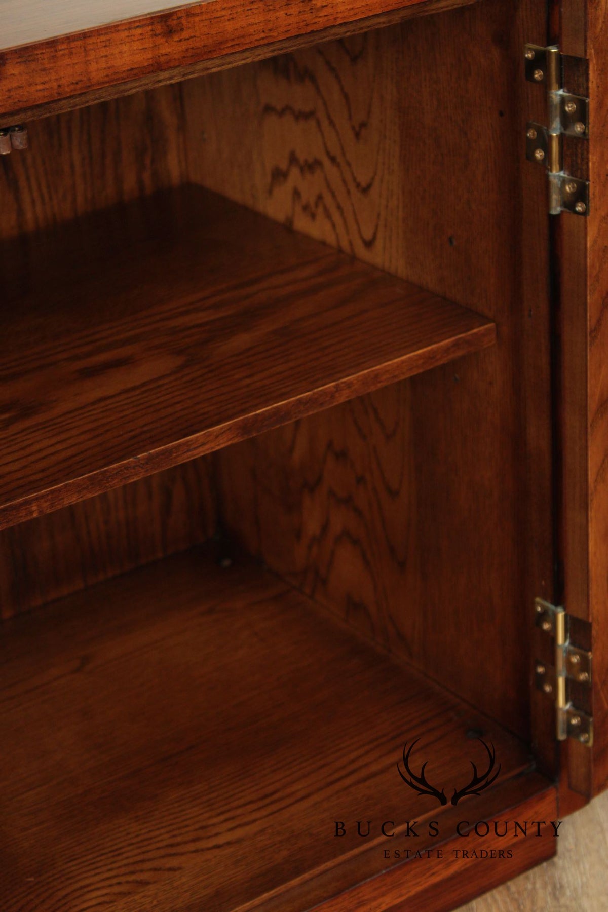 Henredon Campaign Style Oak Cabinet